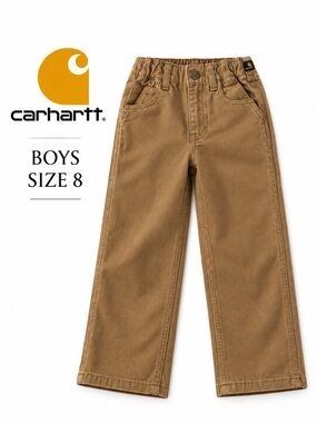 Carhartt Kids Brown Utility Pants Elastic Waist Size 8